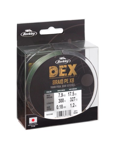 Berkley  Dex Braid Pe X8  150Mt Moss...