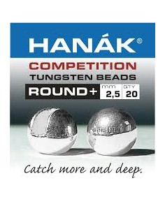 Hanak Tungsten Beads Round+ (silver)