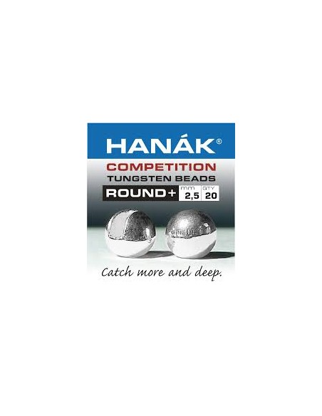 Hanak Tungsten Beads Round+ (silver)