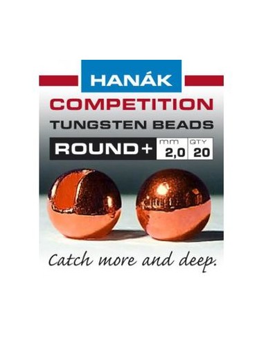 Hanak Tungsten Beads Round+ (copper)