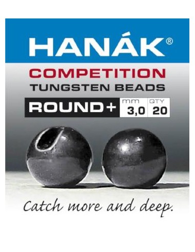 Hanak Tungsten Beads Round+ (gun metal) Hanak Tungsten Beads Round+ (gun metal)