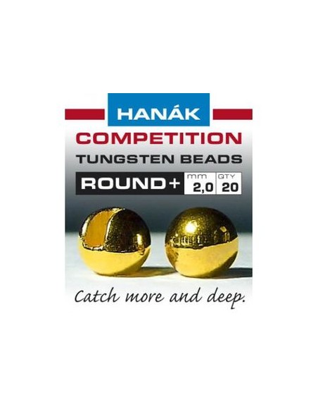 Hanak Tungsten Beads Round+ (gold)