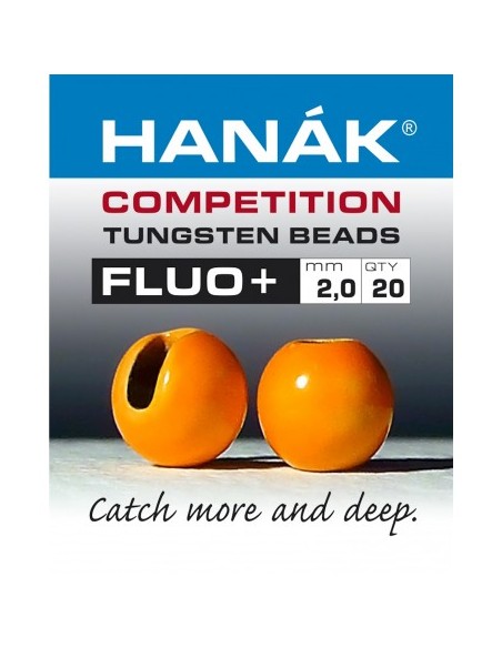 Hanak Tungsten Beads Fluo+ (orange)