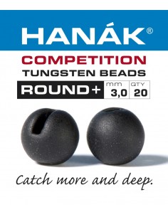 Hanak Tungsten Beads Round+ (black)