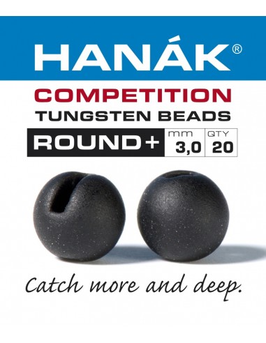 Hanak Tungsten Beads Round+ (black)