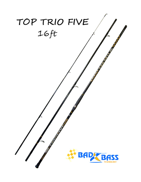 Bad Bass Top Trio Five ft 16 (4.9m) 3/4 oz (80-120 gr)